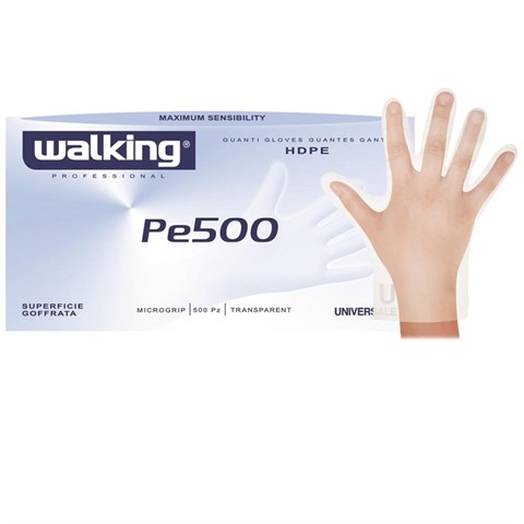 Walking GUANTI POLIETILENE GOFFRATO Tg. UNICA Pz.500 Walking - 200109 - F000322