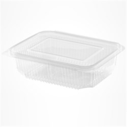 VASCHETTE in PET RETTANGOLARI con COPERCHIO Mm.188x147x55 Cc.750 Pz.50