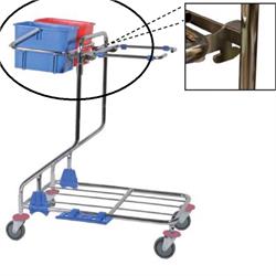 45813 - secchio in plastica blu e rosso lt9