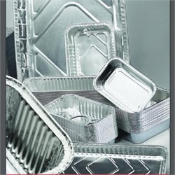 VASCHETTE ALLUMINIO BORDO "G" R30-205-R76G (4Porz) Mm.239x179x41 Pz.800