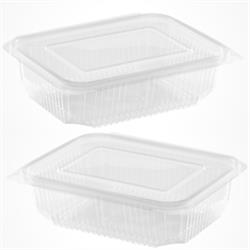 VASCHETTE in PET RETTANGOLARI con COPERCHIO Mm.188x147x65 Cc.1000 Pz.50