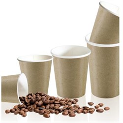 CC45661 - bicchieri avana in cartoncino per bevande calde da 4oz pz50