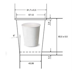 BICCHIERI BIANCHI in CARTONCINO per BEVANDE CALDE da 4OZ Pz.1000