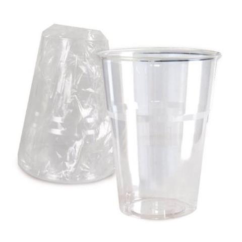  BICCHIERI in PET TRASPARENTE Cc.250 IMBUSTATI Pz.800  - 44658 - F001171