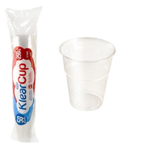 KLEAR CUP BICCHIERI in PET TRASPARENTI Cc.250 Ø78mm Pz.1250 KLEAR CUP - 44476 - F001536