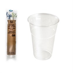 BICCHIERI PLA BIODEGRADABILI TRASPARENTI Cc.575 Ø95mm Pz.800