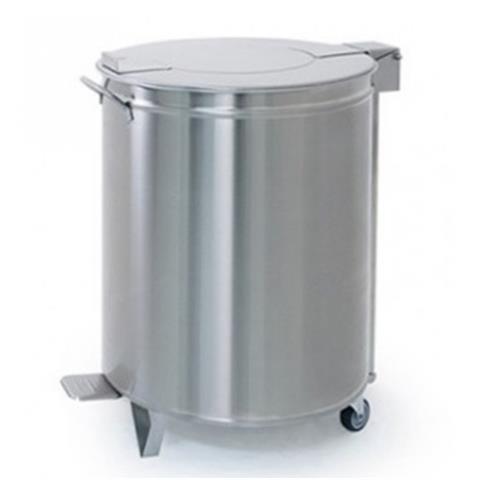  BIDONE con PEDALE Lt.60 in ACCIAIO  - 45763 - F000005