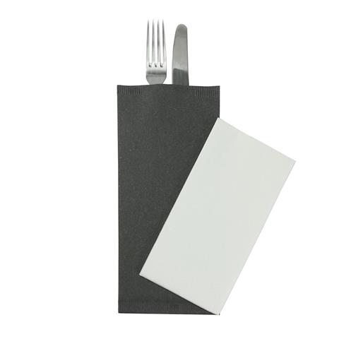  BUSTA PORTAPOSATE NERO + TOVAGLIOLO 2v 40x40 Pz.1000  - 44759 - F001477