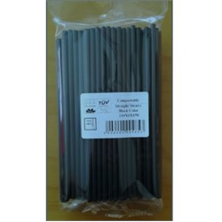 CC45517 - cannuccia nera biodegradabile cm21 mm6 pz150