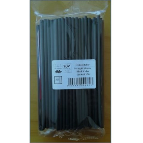  PALHA PRETA BIODEGRADÁVEL 21cm Ø6 un.150  - CC45517 - F000543