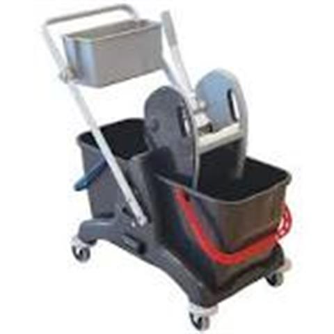  CARRELLO con STRIZZATORE Lt.25x2 CROMATO Linea 993  - 44819 - F001348
