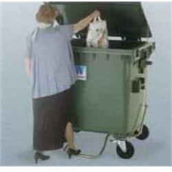 41887 - cassonetto mgb lt1100 verde con ruote pedale e catarinfrangenti