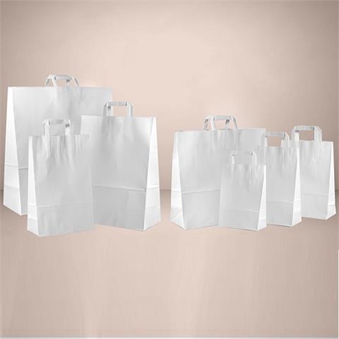  SHOPPER PASTICCERIA BIANCO Cm.32+20x30 Pz.250  - 45787 - F001325