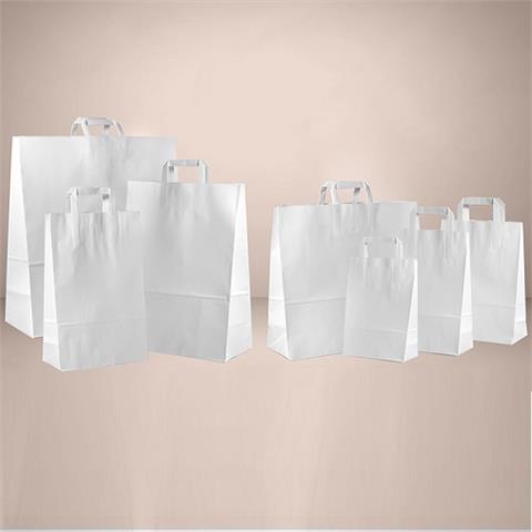 de luca industria gr SHOPPER PASTICCERIA BIANCO Cm.32+20x30 Pz.250 de luca industria gr - 45787 - F001325