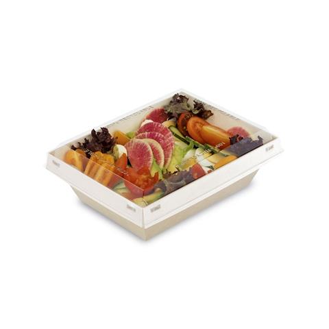 LUXIFOOD CONTENITORE BIO in CARTONCINO LUXIFOOD con COPERCHIO Mm.180x140x53 Pz.160 LUXIFOOD - 45276 - F001606