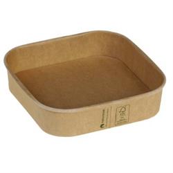 45818 - coppa quadrata naturesse biodegradabile avana mm170x170x50 ml1000 pz300