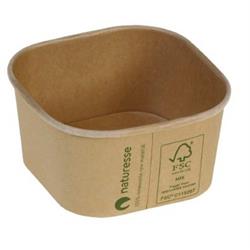 45820 - coppa quadrata naturesse biodegradabile avana mm115x115x45 ml345 pz300