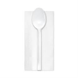 45346 - cucchiai bianchi in plastica imbustati singolarmen