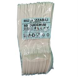 CUCCHIAIO BIANCO "FLEXY" in PP REUSE Cm.18 Pz.1000