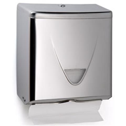  DISPENSER ASCIUGAMANI PIEGATI MIDI VR-ACCIAIO INOX Pz.350  - 41391 - F001396