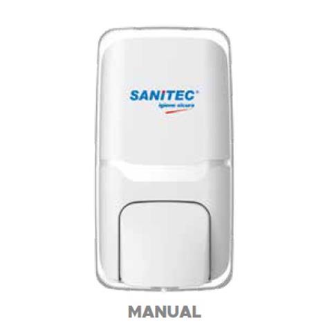 SANITEC DISPENSER MANUALE BIANCO a RABBOCCO PER SAPONE/GEL IGIENIZZANTE MANI Ml.1000 SANITEC - 44774 - F001399