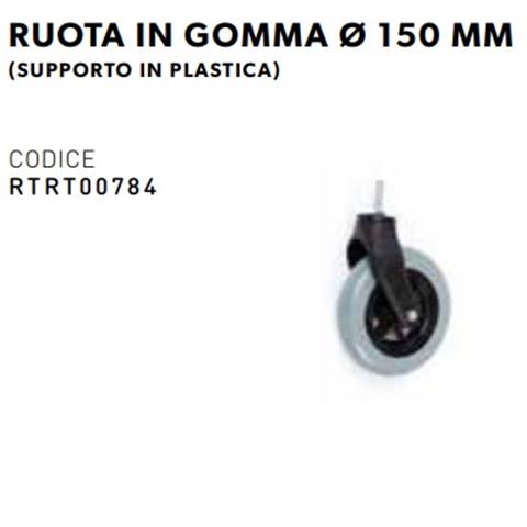  IPC TOOLS - RUOTA in GOMMA Ø150mm.  - 45764 - F001348