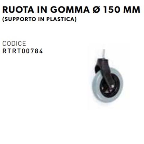  FERRAMENTAS IPC - RODA DE BORRACHA Ø150mm.  - 45764 - F001348