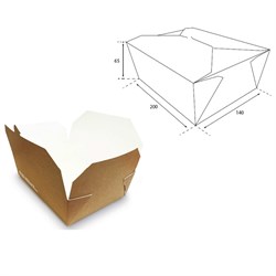 CAIXA DE ALIMENTOS HAVANA "DOGGY BAG" Mm.200x140x65 Ml.2000 Unid.200