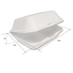 45932 - food box medium in polpa di cellulosa mm185x140x74 ml600 pz250