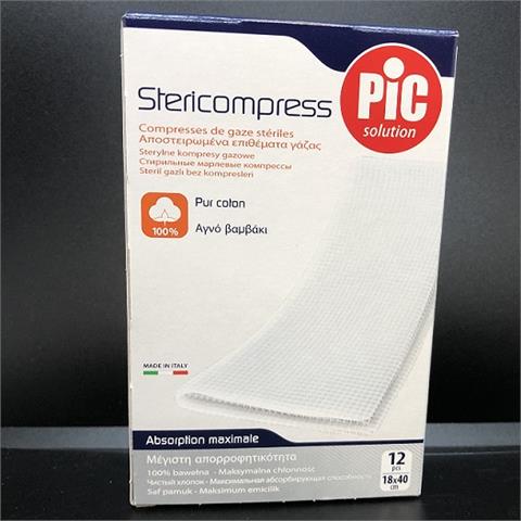 Pic GARZE COMPRESSE STERILI in COTONE IDROF. Cm.18x40 conf.sing. Pz.12 Pic - 45532 - F001746