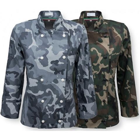  GIACCA CUOCO alla COREANA MILITARE GRIGIO (Tg.XS -> XXL)  - 43959 - F001532