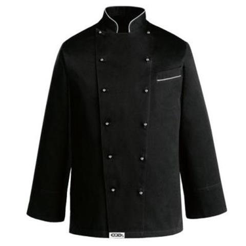  GIACCA CUOCO alla COREANA NERA - MANICA 3/4 (Tg.XS -> XXL)  - 43225 - F001532