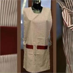 41240 - grembiule al ginocchio senza tasche bianco tgunica