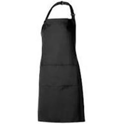 44553 - grembiule con pattina e due tasche centrali nero tgunica