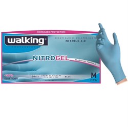 GUANTI NITRILE BLU "NITROGEL" Tg.S Pz.100
