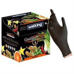GUANTI NITRILE "CHEF QUBO 4" NERI Tg.XL Pz.100