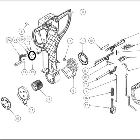 Integr.Prof.Cleaning IPC GANSOW CT 30 - PERNO FISSAGGIO LEVA TERGI MANICO NEW Integr.Prof.Cleaning - 44682 - F001251