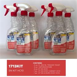 44745 - kit hc10 bakterio desinfetante de superfícies 500 ml