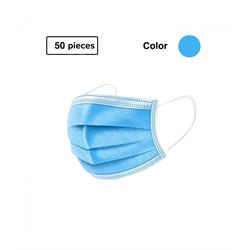 45403 - mascherine tnt 3veli azzurre in box da pz50