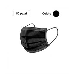 45279 - mascherine tnt 3veli nere in box da pz50