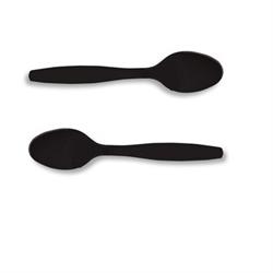MINI CUCCHIAINO BIODEGRADABILE in CPLA NERO Cm.10 Pz.1000