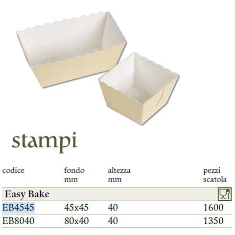 DELPIN STAMPO EASY BAKE Mm.45x45 H.40 Pz.1600 DELPIN - 44888 - F001292
