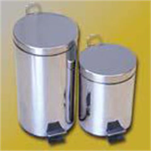  PATTUMIERA ACCIAIO INOX Lt.20 con COPERCHIO e PEDALE  - 1508008 - F001125