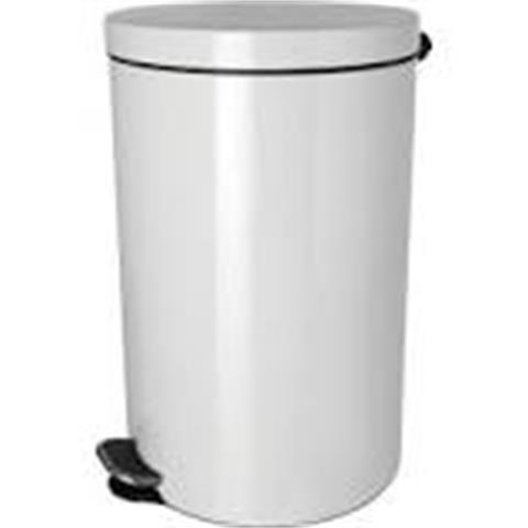  PATTUMIERA con COPERCHIO a PEDALE Lt.60 BIANCO  - 44758 - F001396