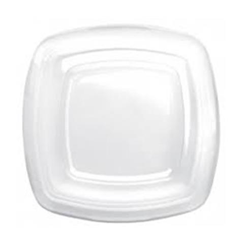  PIATTI PIANI QUADRATI FRUTTA/DESSERT PS TRASPARENTI Mm.180 Pz.300  - 44102 - F000382