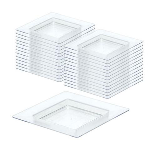  PIATTI PIANI QUADRATI PIANI PS TRASPARENTI Mm.230 Pz.300  - 44103 - F000382
