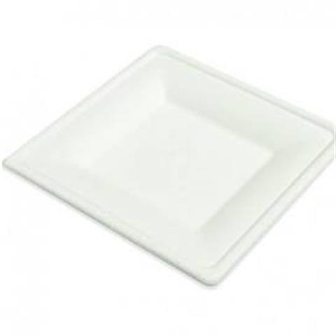  PIATTI QUADRATI BIODEGRADABILI IN POLPA DI CELLULOSA Cm.26x26 Pz.500  - 44538 - F001462