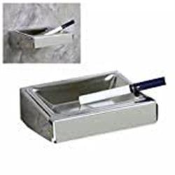 44688 - posacenere a muro rettangolare in acciaio inox