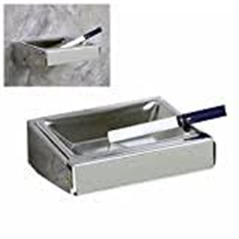  POSACENERE A MURO RETTANGOLARE IN ACCIAIO INOX  - 44688 - F000005