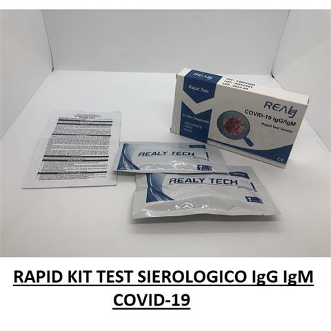 farmasistemi srl KIT DE TESTE SOROLÓGICO RÁPIDO IgG IgM COVID-19 Unidades.1 farmasistemi srl - 45200 - F001725